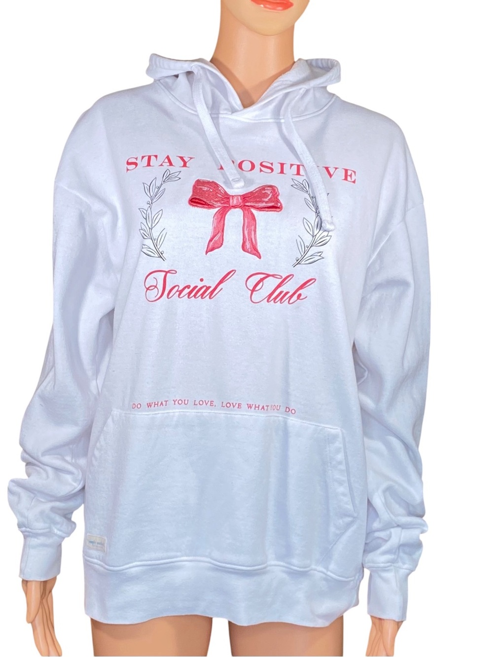 Simply Southern Oversized Hoodie Stay Positive Soft Cozy Embroidered SZ XS - S